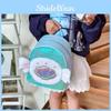 Cute Color Block Design Boys And Girls School Bag Lightweight Pu Material For Kids