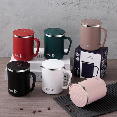 Taza de Acero Inoxidable 304 de Doble Pared con Tapa: Taza Antiescaldado para Enjuague Bucal, Café y Té - Logo Personalizable