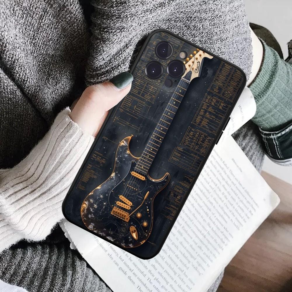 Music Instrument Guitar Piano Phone Case For IPhone 16 15 8 7 6 6S Plus X SE XR XS 14 11 12 13 Mini Pro Max Mobile Case
