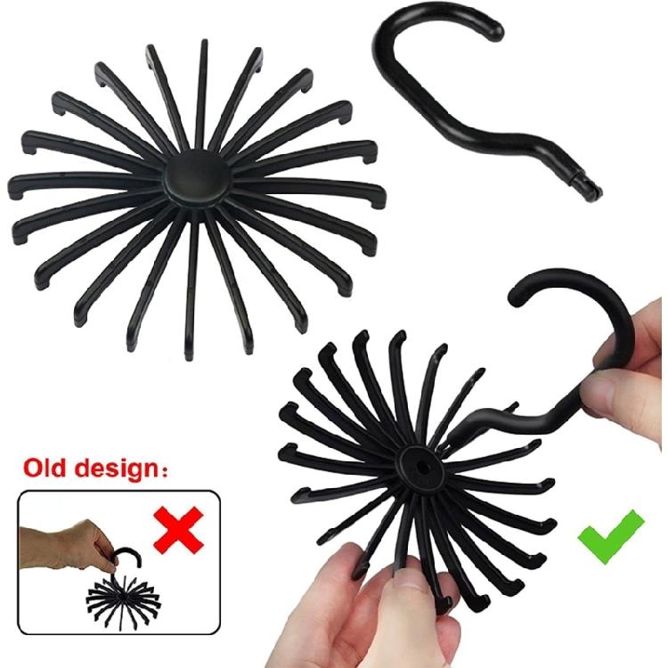 18 Claw Belt Hanger Organizer Twirling Scarf Belt Tie Hook 360 Degree Holder