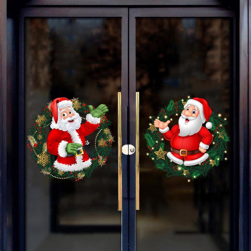 2 Santa Claus Window & Door Stickers - AFC8421
