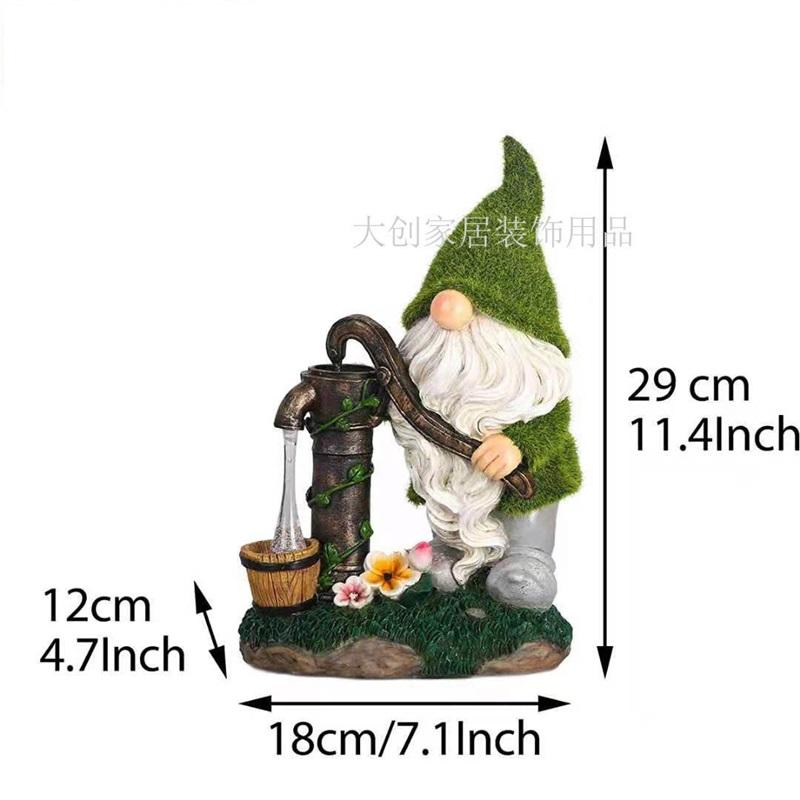 Solarbetriebene, wasserdichte Elfen-Rasendekoration aus Harz für den Innenhof und den Garten