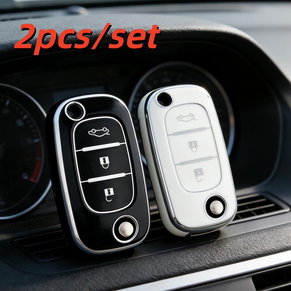 

2pcs Car Key Case Covers For Renault Fluence Clio Megane Kangoo Modus 3 Buttons for Renault Scenic III Megane III Fluence