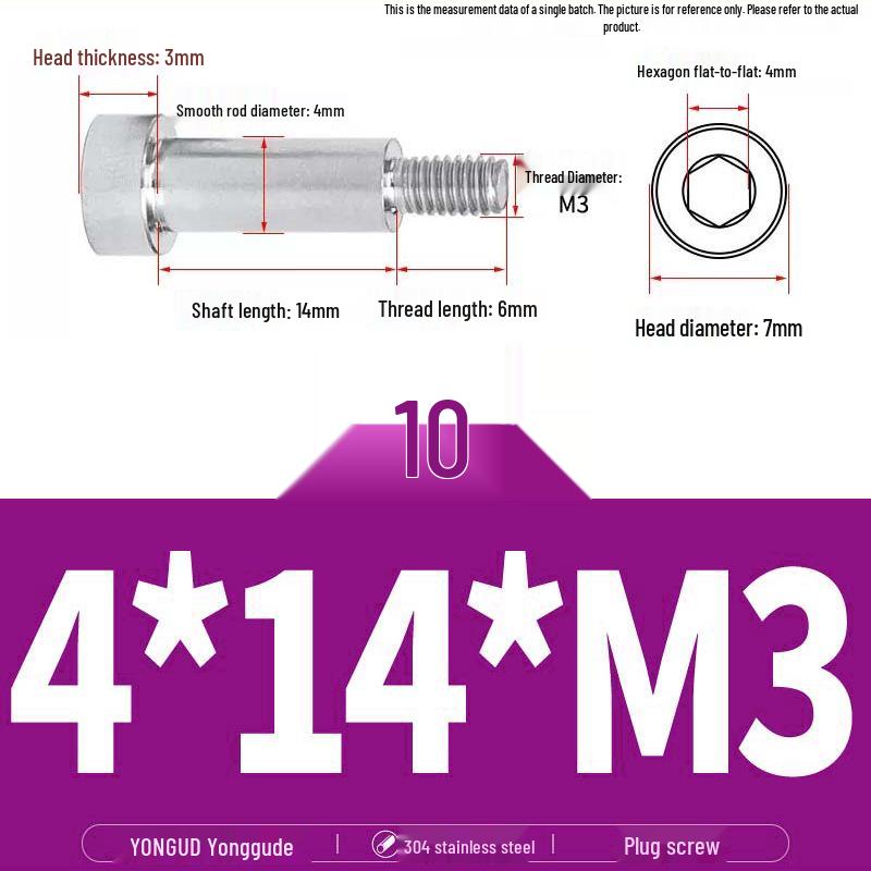 304 Stainless Steel Hex Socket Shoulder and Step Screw Set