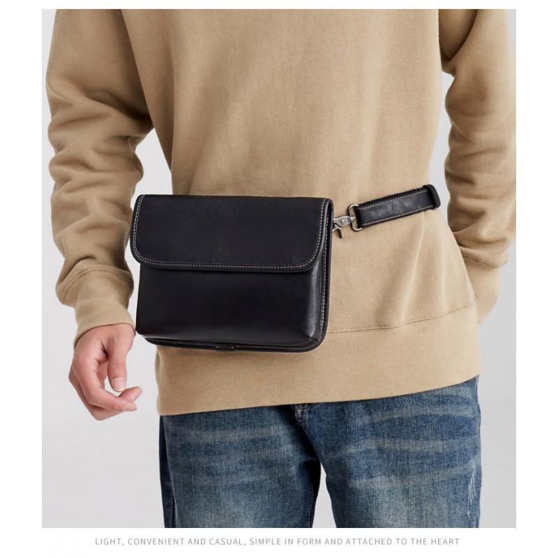 Genuine Leather Briefcase Business Commuting Top Layer Cowhide File Bag Casual Single Shoulder Handbag Large Capacity