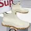 Waterproof Cross-Border Men's Rain Shoes Short Socks Thickened Warm Rubber Work Anti-Slip Fishing Kitchen Rain Boots Zapatillas