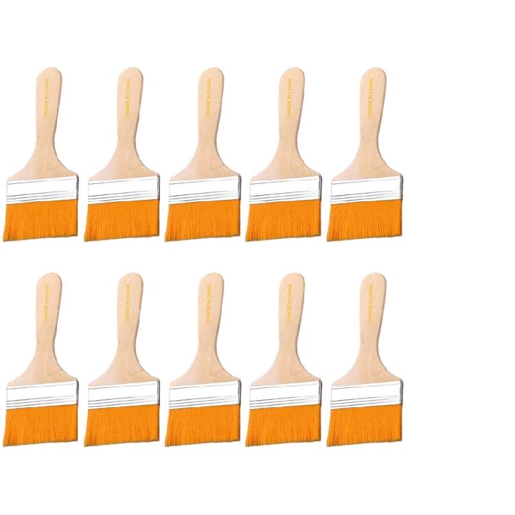 10Pieces Small Paint Brushes with Soft Bristles and Wood Handle Include Gloves for Wall Cabinets Fence and Touch Up