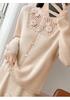 Autumn Style Heavy-Duty Crochet Knit Wool Cardigan: Women's Fashionable Hollow-Out Sweater Coat, Solid Color.