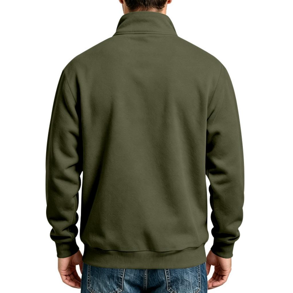 Men's Casual Half Zip Sweatshirt with Stand Collar for Everyday Wear