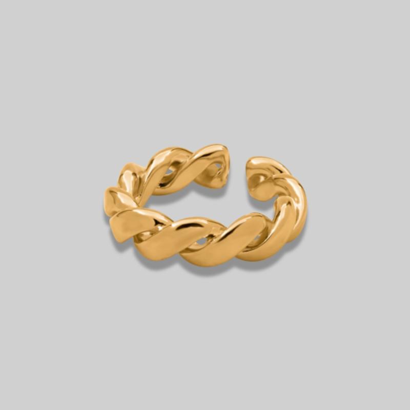 Modern Everyday Twisted Open Ring
