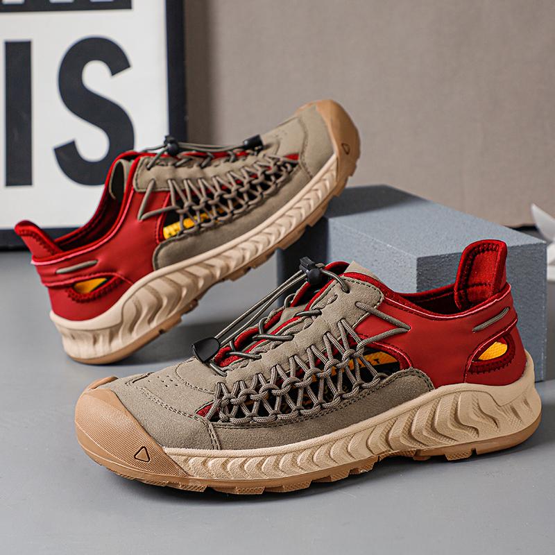 Fashion New Design Men's Sandals Summer Leisure Anti-collision Toe Beach Shoe Male Driving Slippers Comfy Roman Shoes Gladiator Sandals