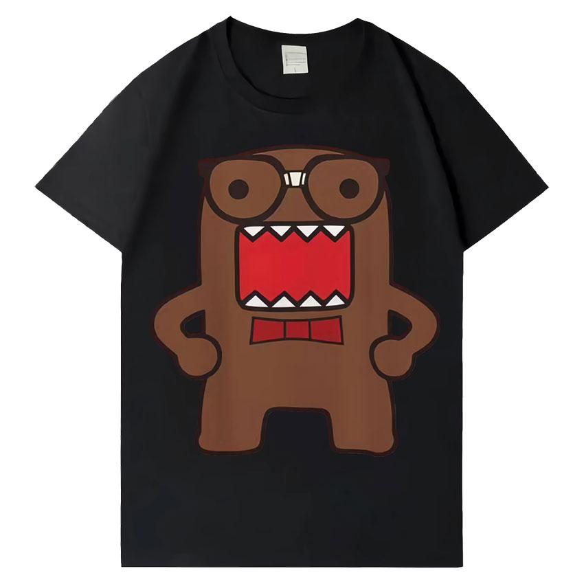 Domo Kun Funny Meme T Shirts Mens Women Clothes Classic Cotton Casual Tee Shirts Short Sleeve Oversized Tshirt Tops Streetwear