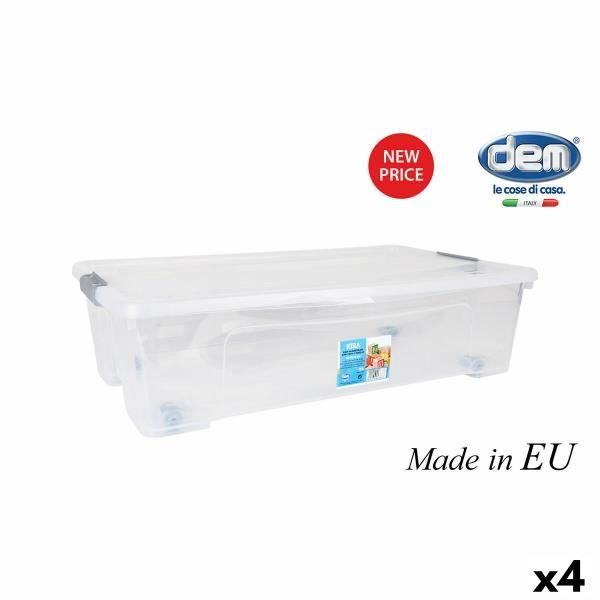 Bacs de rangement 35 L x4 - Dem - Kira avec couvercle