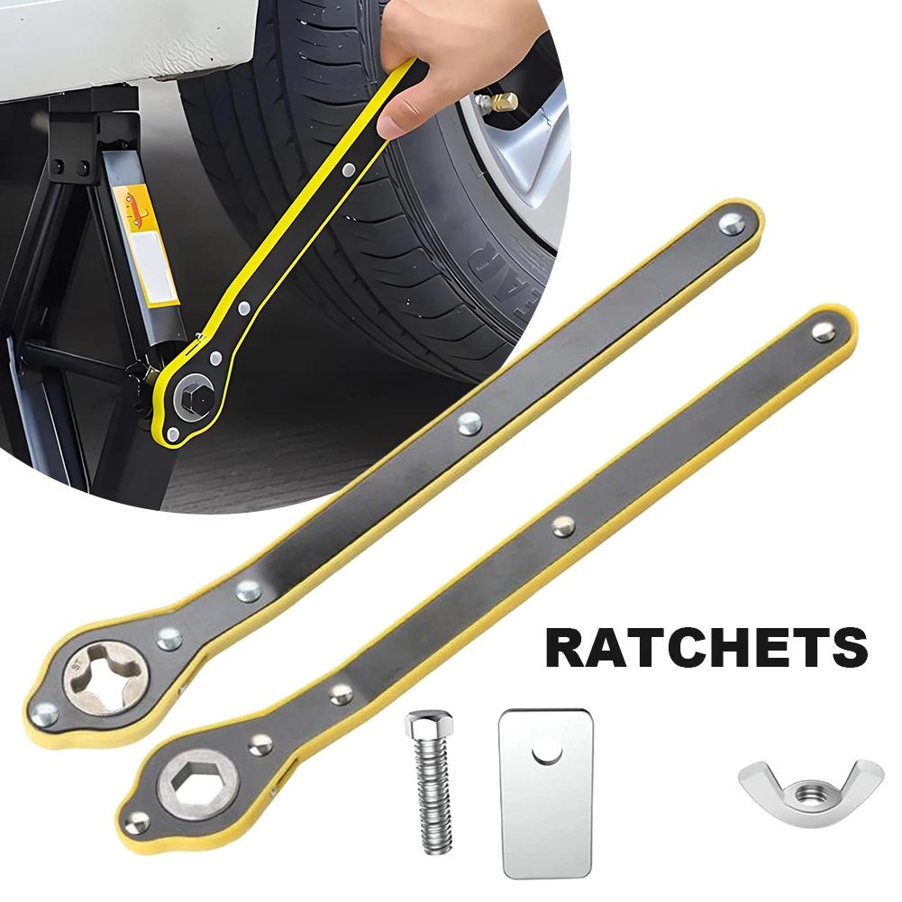 Jack Garage Tire Wheel Lug Wrench Handle Labor-saving Scissor Jack Ratchet Wrench for Scissor Jack for Small Cars SUVs Vans