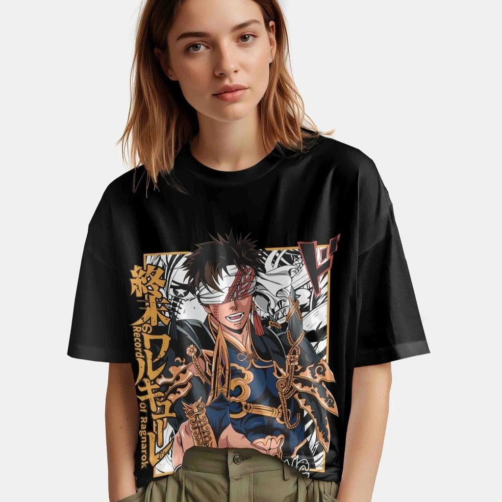2026 Ragnarok Shirt Top Anime T-shirt QIN SHI HUANG Printed Men's and Women's Summer Cotton Comfortable and Fashionable Top Y2K