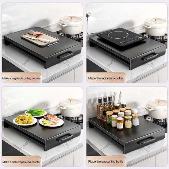 Gas Stove Cover Board with Handle Heat-Resistant Waterproof