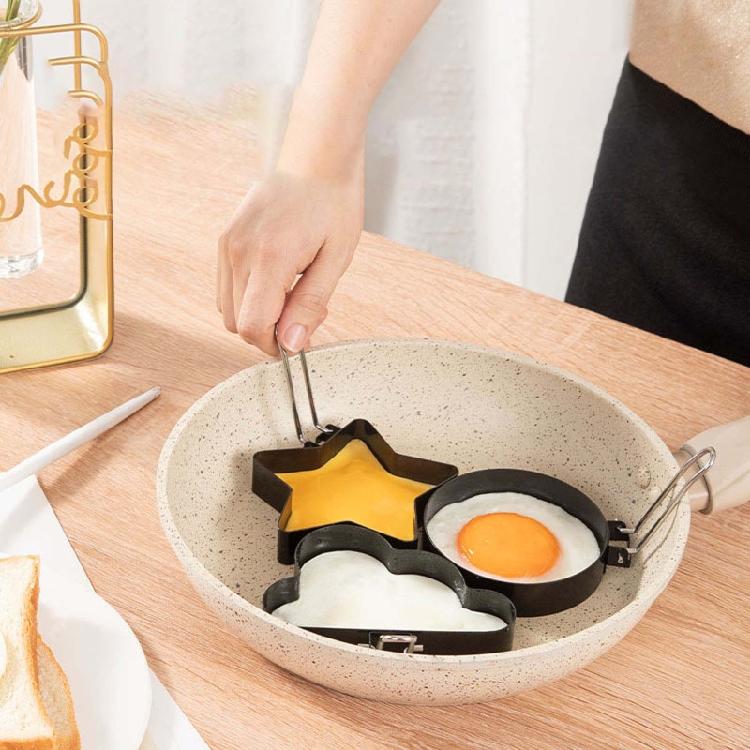 4 Pack Eggs Pancake Rings Stainless Steel Material for Fried Egg Kitchen Gadgets
