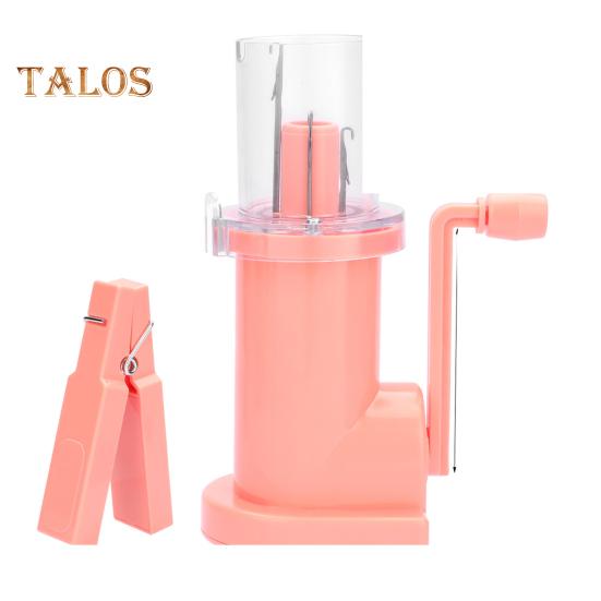 

Ручная намотка шнура, компактный размер, эффективный органайзер для вязания шнура, портативная вязальная машина для самостоятельного изготовления катушек розовый