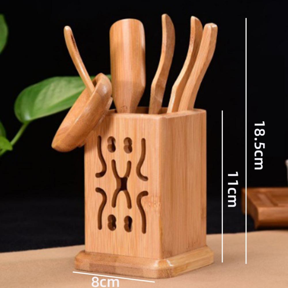 

Набір з 6 предметів/набір посуду для чайної церемонії Кунг-фу харчового класу, ложки для зеленого чаю з довгою ручкою, для перемішування 02