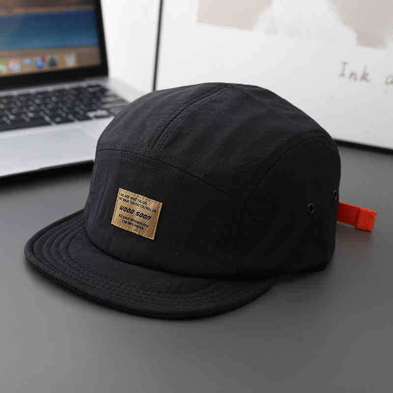 Snabbtorkande Japansk Stil Kort Brätte Retro Femdelad Hatt Utomhus Anknäbb Keps Fyra Årstider Mjukt Brätte Basebollkeps