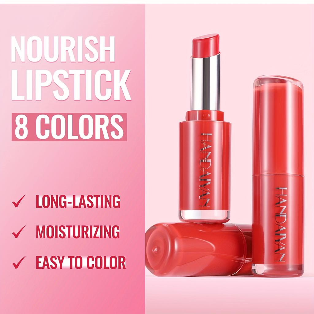 Nourishing Lipstick Waterproof Lip Gloss Sweat-Resistant, Long-Lasting Moisturization, Rich Color Payoff for Full, Lustrous Lips