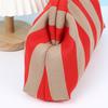 Color Block Clutch Purses Casual Woven Crochet Kiss Lock Closure Dumpling Knitted Clutch For Beach, Dinner, Weddings