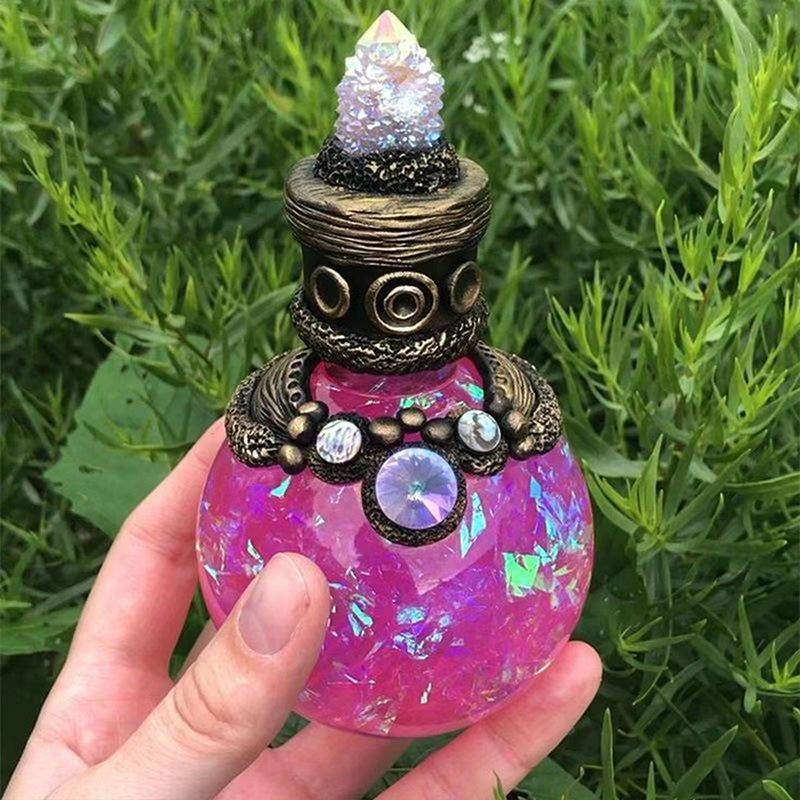 

Moon Magic Potion Bottle Cute Mini Resin Bottles Mermaid Aura Desktop Ornament Elves Treasure Antidote Bottle Home Decor Gift красный