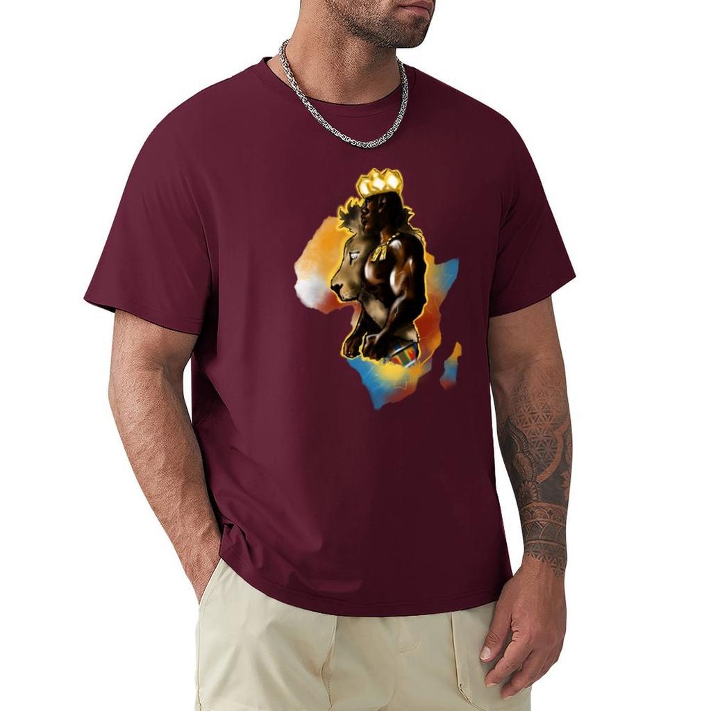 The African King T-Shirt Anime Summer Top Mens Graphic T-Shirts Big And Tall