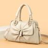 Fashiable Large Capacity Women's Crossbody Shoulder Bag Handbag Soft PU Leather Neutral Minimalist Style with Internal Zipper