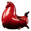 Statua in Ceramica Cavallo Grasso Creativo, Decorazione per la Casa, Scultura Cavallo Rosso Tang Fortunato, Decorazione per Soggiorno, Artigianato Retro