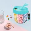 Pill Dispenser with 7 Compartments Anti-Mix Design Easy Access Pill Bottle Organizer Travel BPA-Free Pill Container