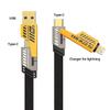 4-in-1 USB C Charging Cable Type-C Connector Nylon Braided PD 65W 27W Fast Charging For IPhone Samsung Xiaomi Android Phone