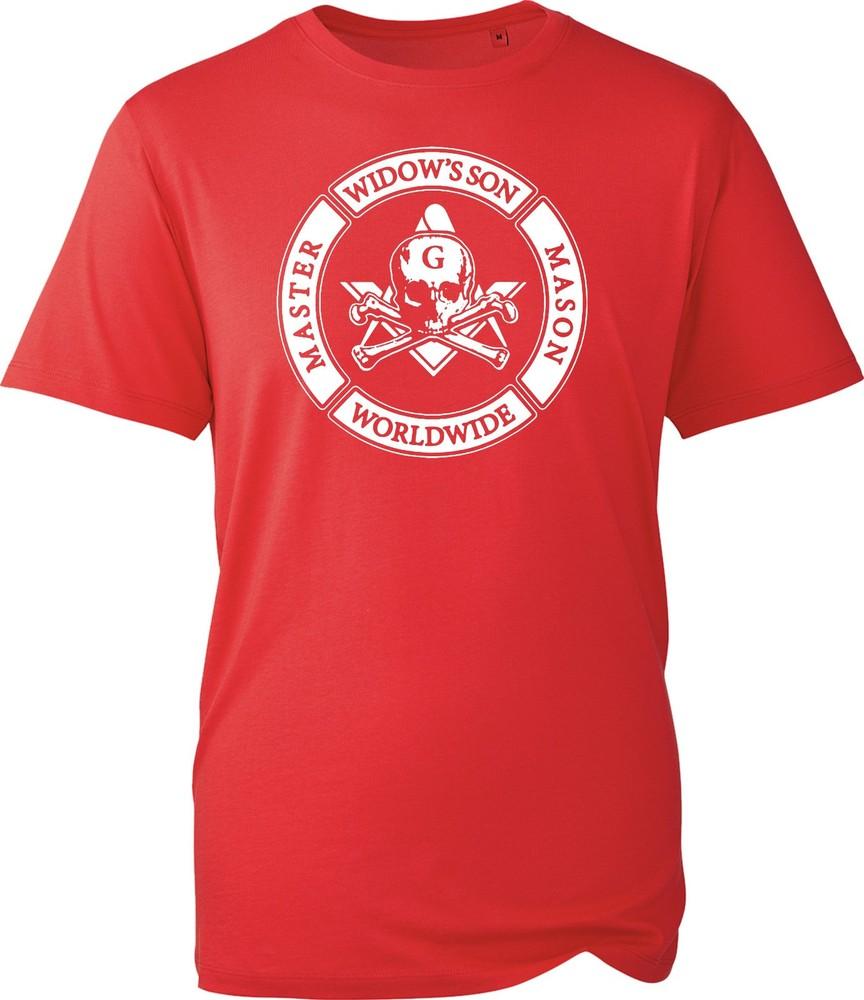 Masonic Unisex T Shirt Master Mason Skull Graphic Print Black Cotton Tee Top S