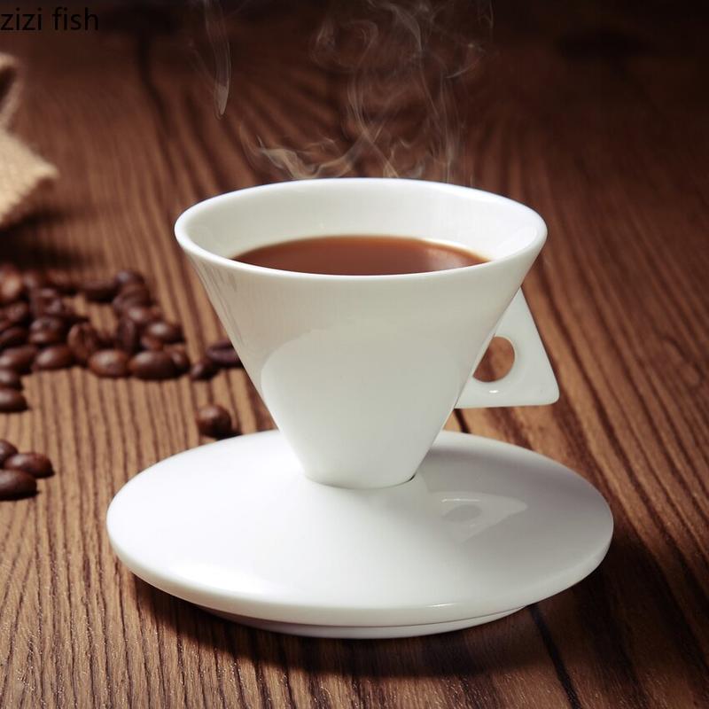 60ML Italian Espresso Cups Dishes Unique Creative Couples Bone Ceramic Coffee Cup Homemade White Tea