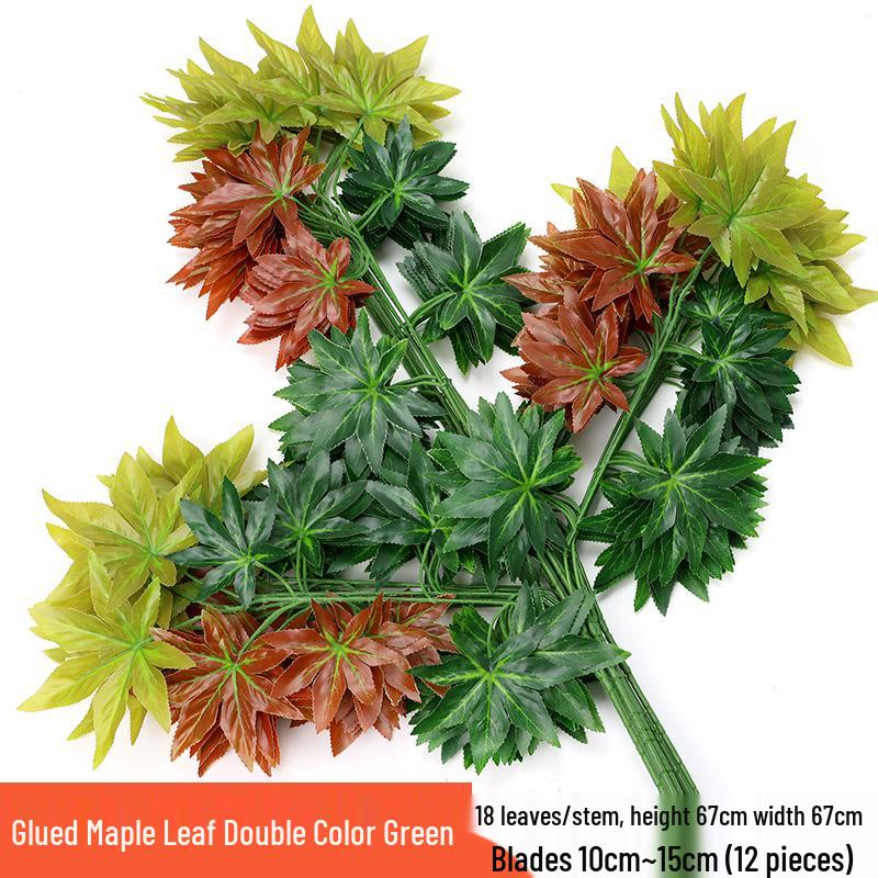 Artificial Red Maple Leaves for Indoor/Outdoor Decor and Landscaping