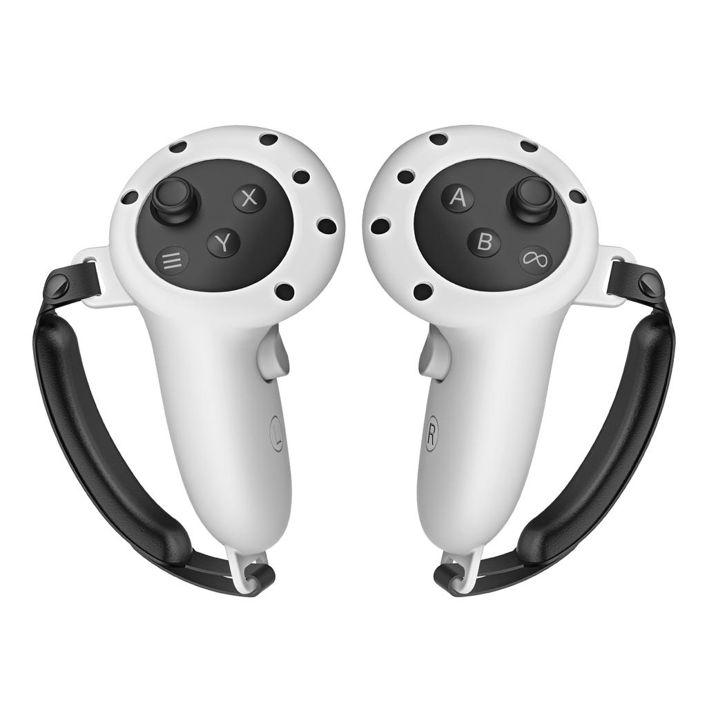 Coperture in Silicone per Controller + Impugnature per Meta Quest 3S, 3 | Grigio