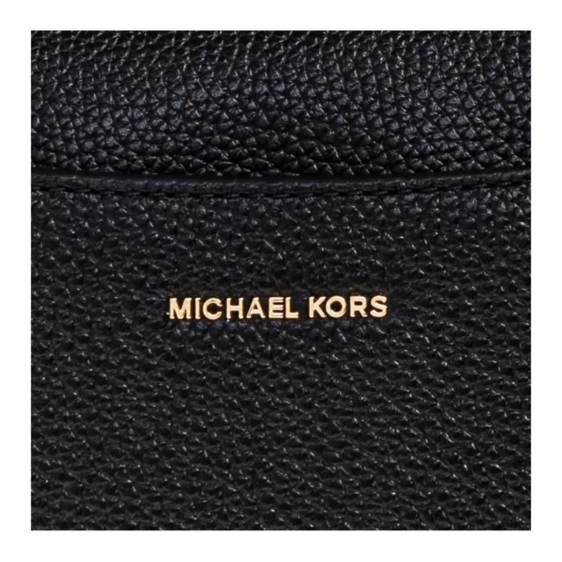 Michael Kors Jet Set Logo Classic Adjustable Detachable Shoulder Strap Calfskin Shoulder Bag Women's Black