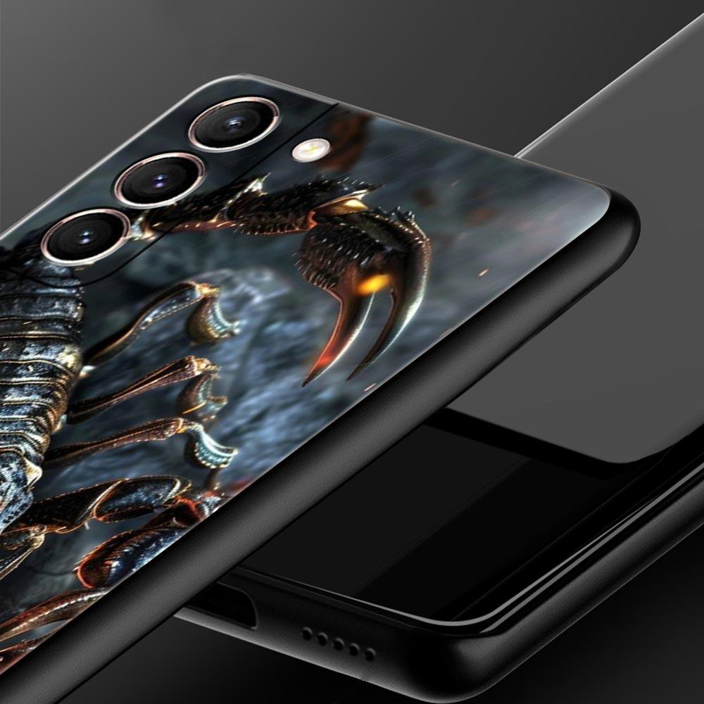 Cartoon Scorpion Phone Case For Samsung Galaxy S26 Ultra S25 Plus S24 FE S23 S22 5G S21 S20 Cover Black Soft