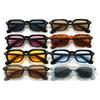 2Pcs Fashion Small Frame Rectangle Sunglasses High-Quality Simple Style Sun Glasses Vintage Men Women Rivet Eyeglass Uv400