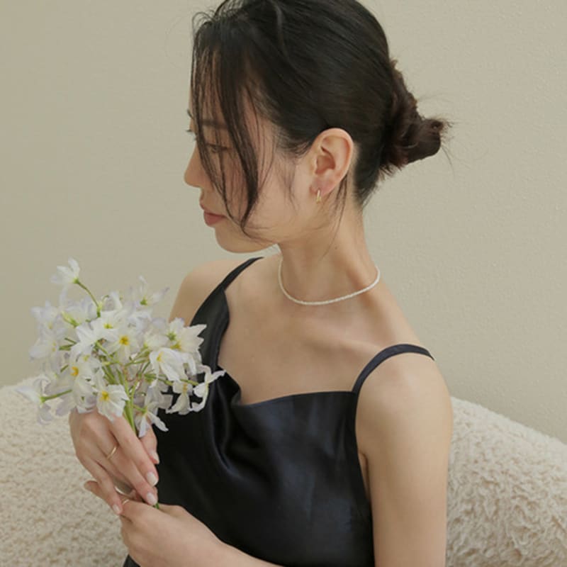 Modernlike 14k GF Silver 2mm Fine Freshwater Pearl Necklace