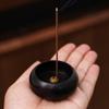 Black Walnut Solid Wood Incense Holder Stick Handmade Tea Ceremony Round Incense Burner Agarwood Tray Holder Home Decoration