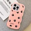 Cute Kitten Paw Prints Case for iPhone 16 Pro Max 14 XR 8 11 13 17 Air 12 15 Plus Soft Phone Cover