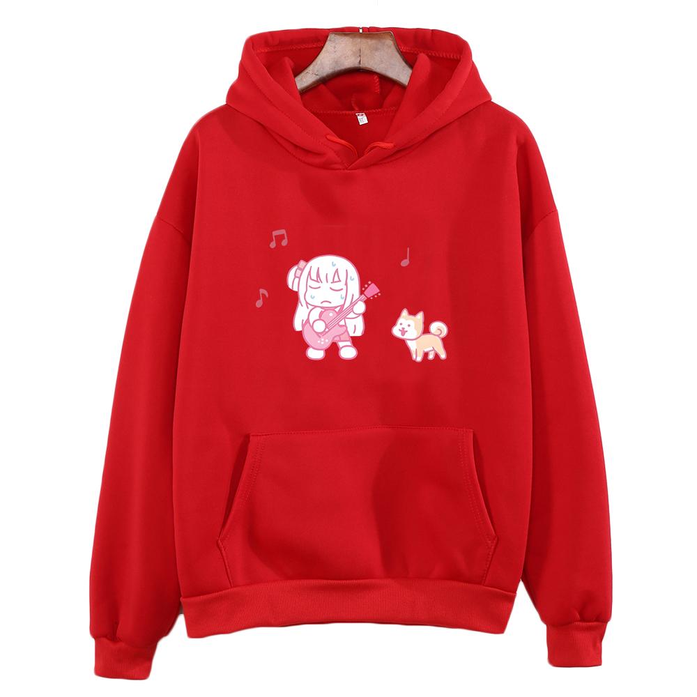 BOCCHI THE ROCK! Hitori Gotou Ryou Yamada Cartoon Hoodie Kawaii/Cute Long-sleeved Sweatshirt Sense of Design Women/men Fleece