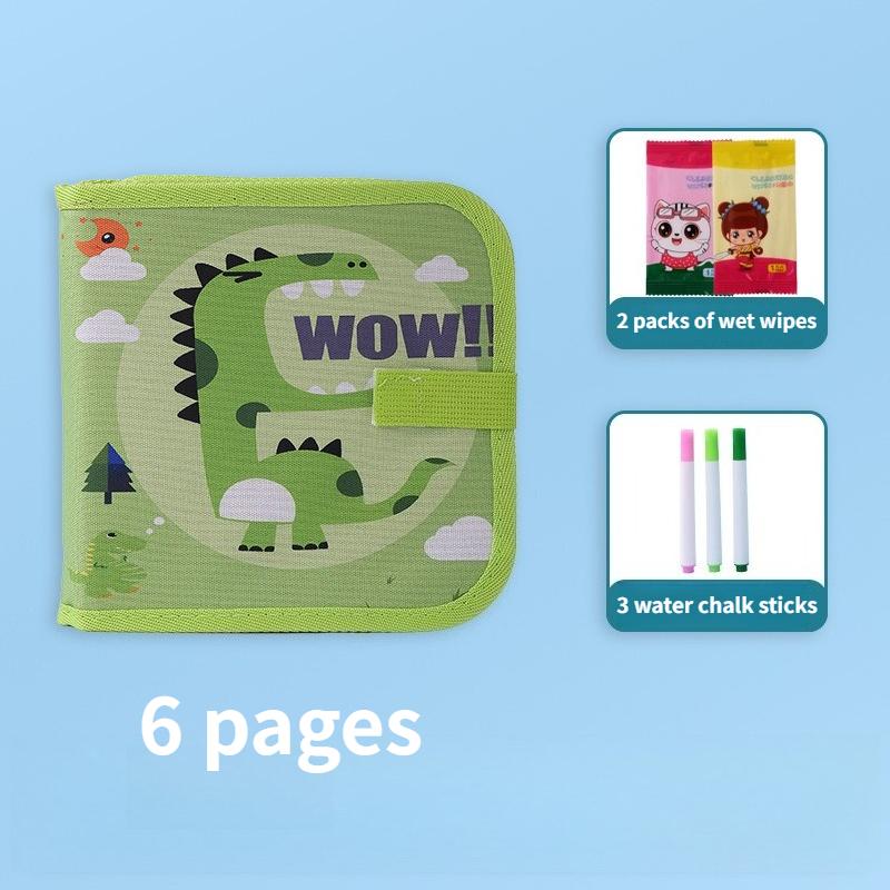 Löschbares Kritzelbuch für Kinder, Kleinkindspielzeug, wiederverwendbare Zeichenblöcke mit 12 Aquarellstiften, Vorschulspielzeug, Reise-Schreib-Malset