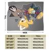 Aggretsuko Flannel Blanket Winter  Warm Soft Throw Blanket for Students Outdoor Novelty Bedspread Sofa Bed Cover