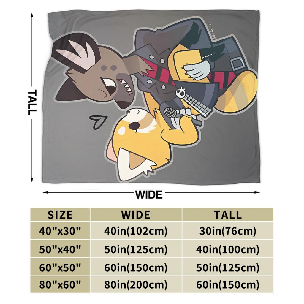 Aggretsuko Flannel Blanket Winter Warm Soft Throw Blanket for Students Outdoor Novelty Bedspread Sofa Bed Cover