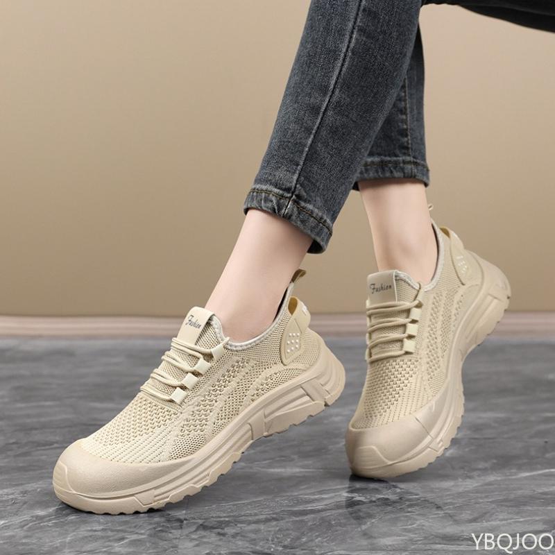 Women's Versatile Summer Breathable Mesh Shoes with Soft Soles Comfortable Non Tiring Feet Fashionable Running Sports Shoes