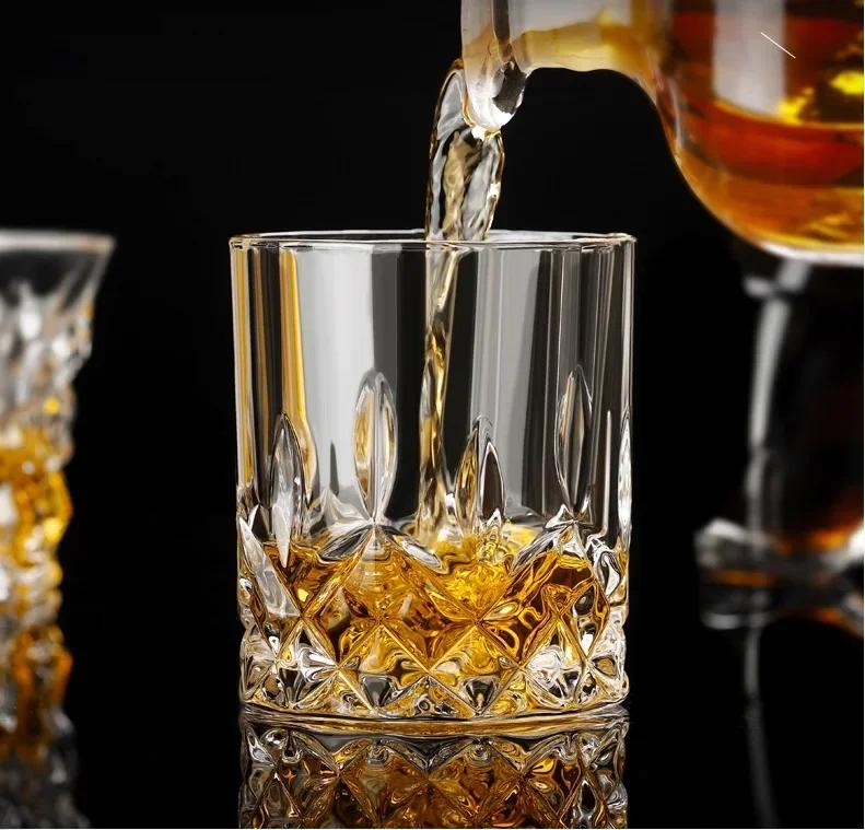 New Square Crystal Whiskey Glass Cup For the Home Bar Beer Water and Party Hotel Wedding Glasses Gift Drinkware