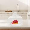 Cake Display Stand with Glass Cover, Food Protection Dome for Events