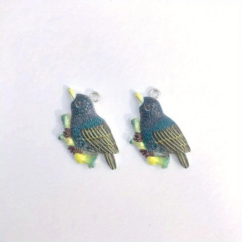 10 Stück Helle Spatzen Papageien Kolibris Harz Anhänger Cartoon Vogel Tier Kleiner Anhänger DIY Bastelbedarf für Ohrring Schmuckherstellung